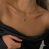 Anke Chain Necklace - Black Onyx