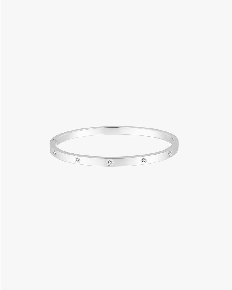 Blanca Bangle Thin - Silver