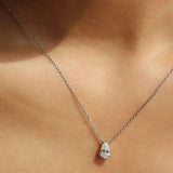 Iriss Necklace Pear - Silver