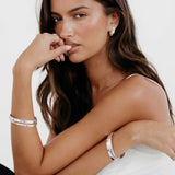 Blanca Bangle - Bright Silver