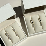 Lou Earrings - Bright Silver